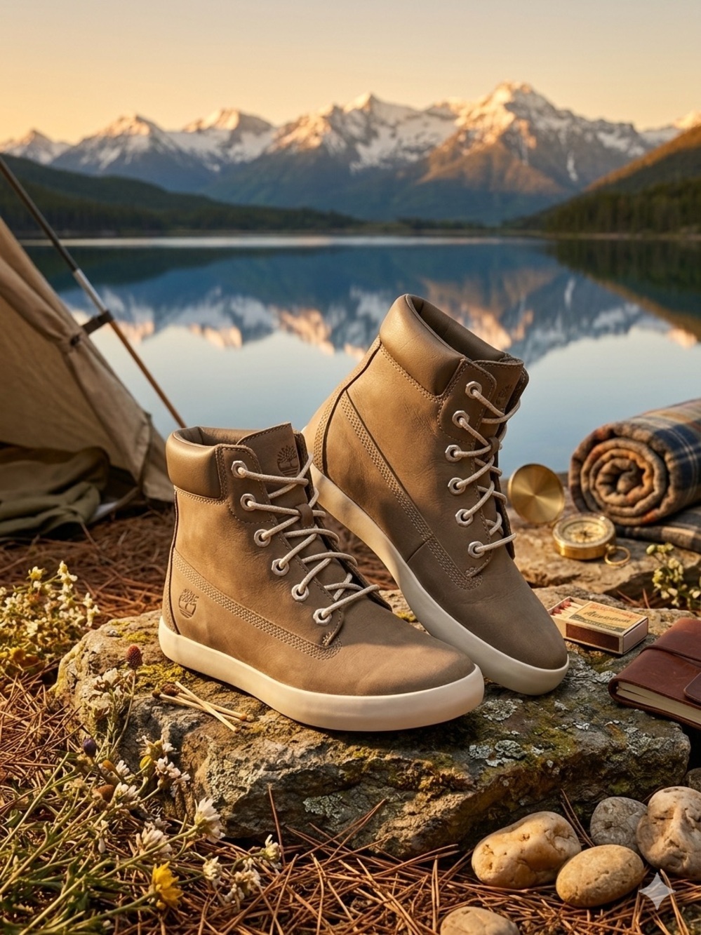 TIMBERLAND TB0A1AHA WOMEN'S FLANNERY 6 INCH LEATHER  BOOT US 6  OLIVE